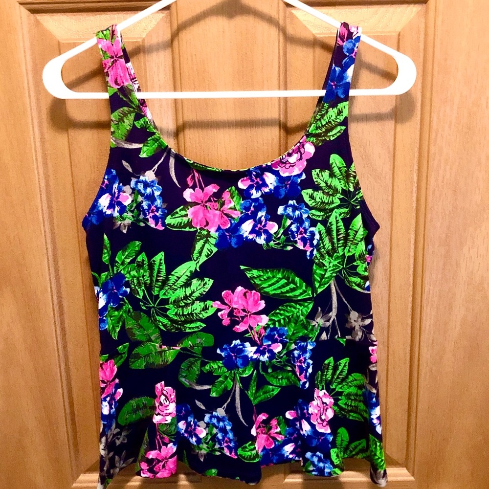 Express Zip Back Peplum Tank (NWT)
